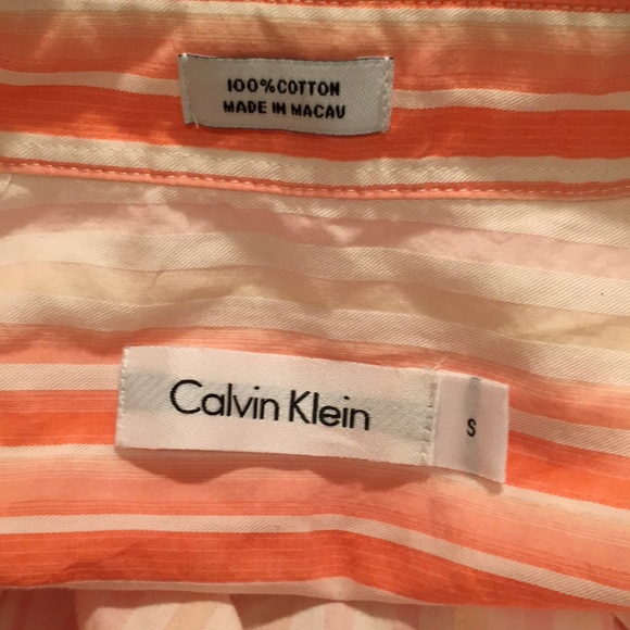 Calvin Klein Long Sleeved Striped Boyfriend Shirt - Picture 4 of 4